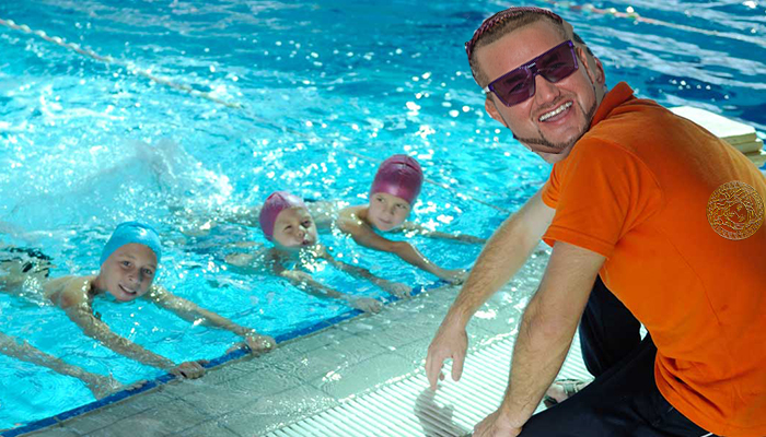 versace swimming lessons